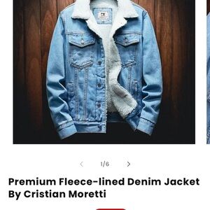 Premium Fleece-Lined Denim Jacket - Light Blue